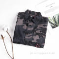 Camisa de manga comprida camuflagem moda jaqueta masculina